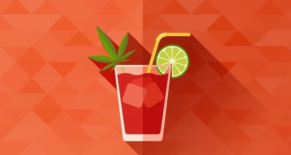 Marijuana cocktail drink